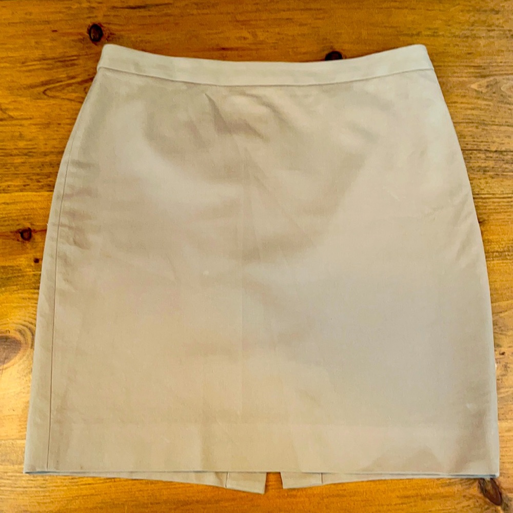 J Crew No. 2 Pencil Skirt, 12P, tan